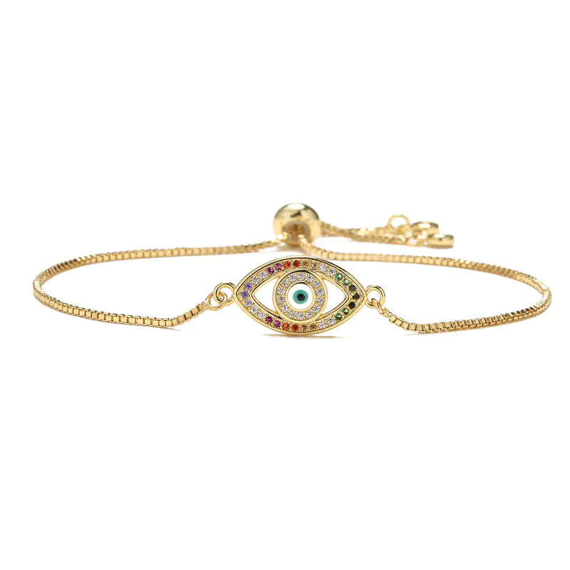 Zircon Eye Charm Bracelet