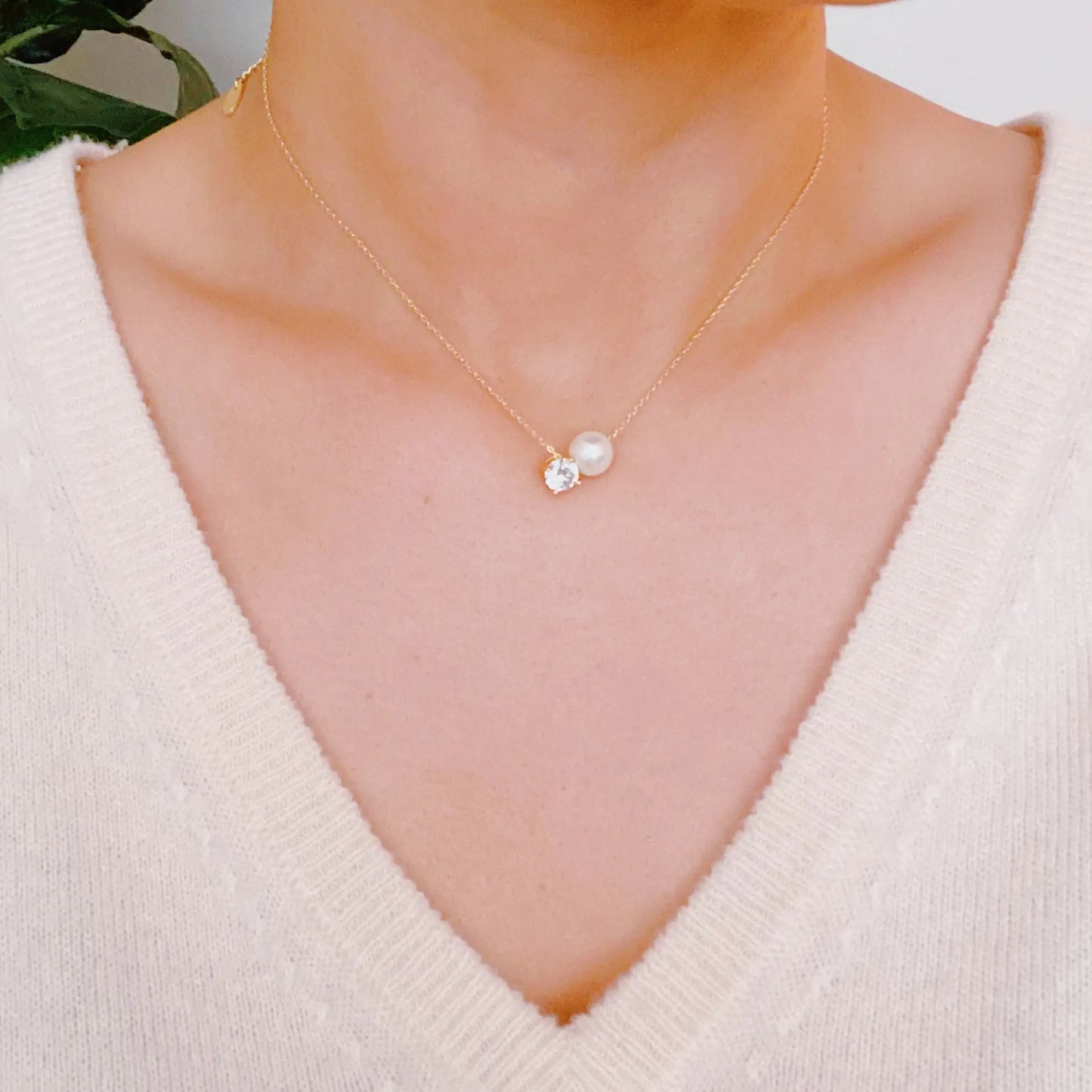 Pearl And Diamond Necklace