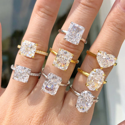 Silver Ice Zircon Ring