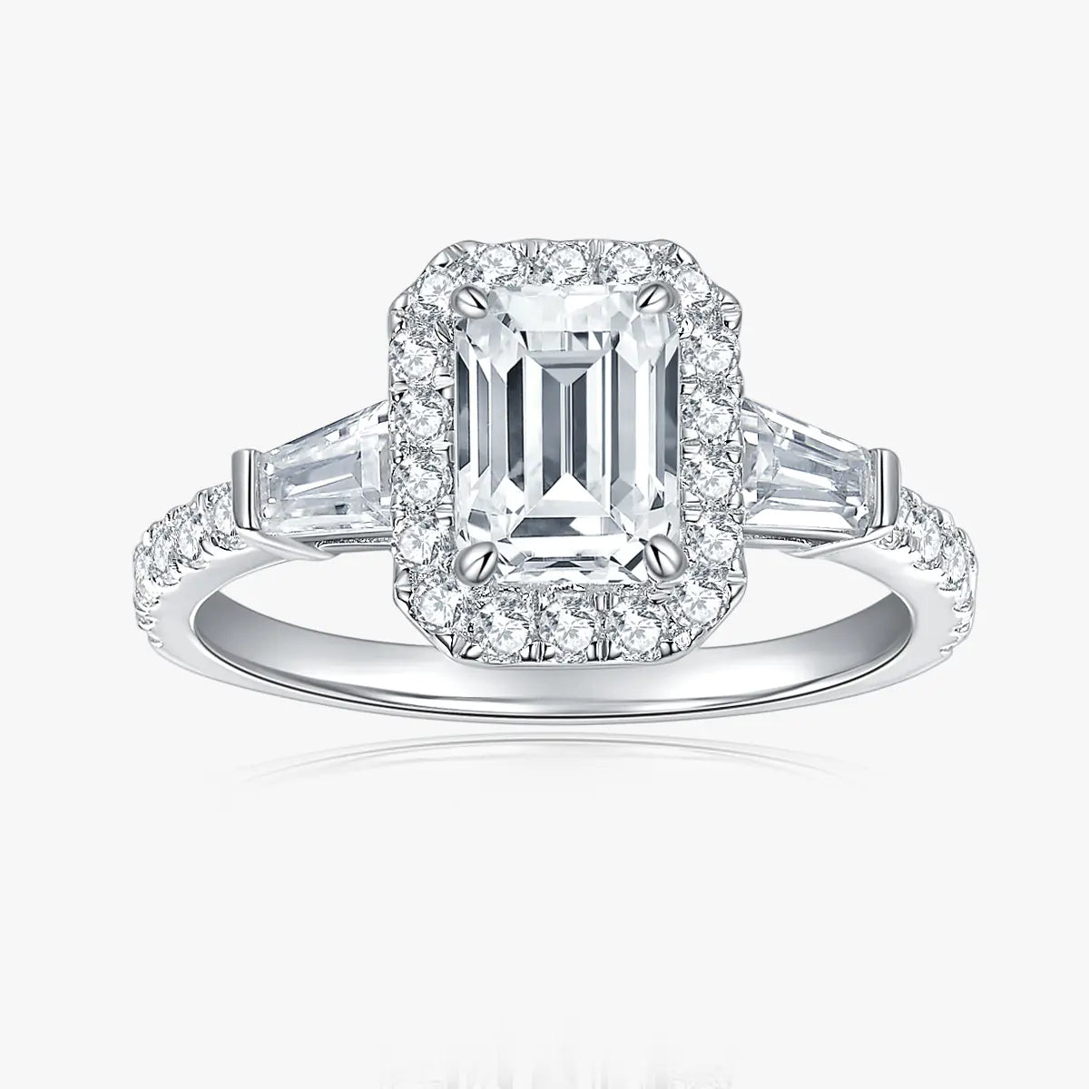 Emerald Moissanite Ring
