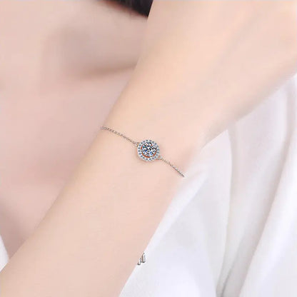 One Carat Moissanite Bracelet