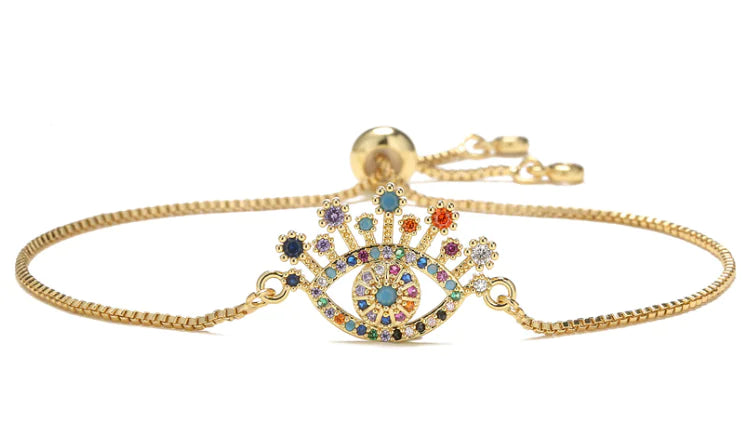 Zircon Eye Charm Bracelet