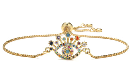 Zircon Eye Charm Bracelet