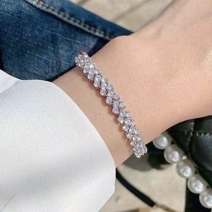 Silver & Gold Heart Bracelet