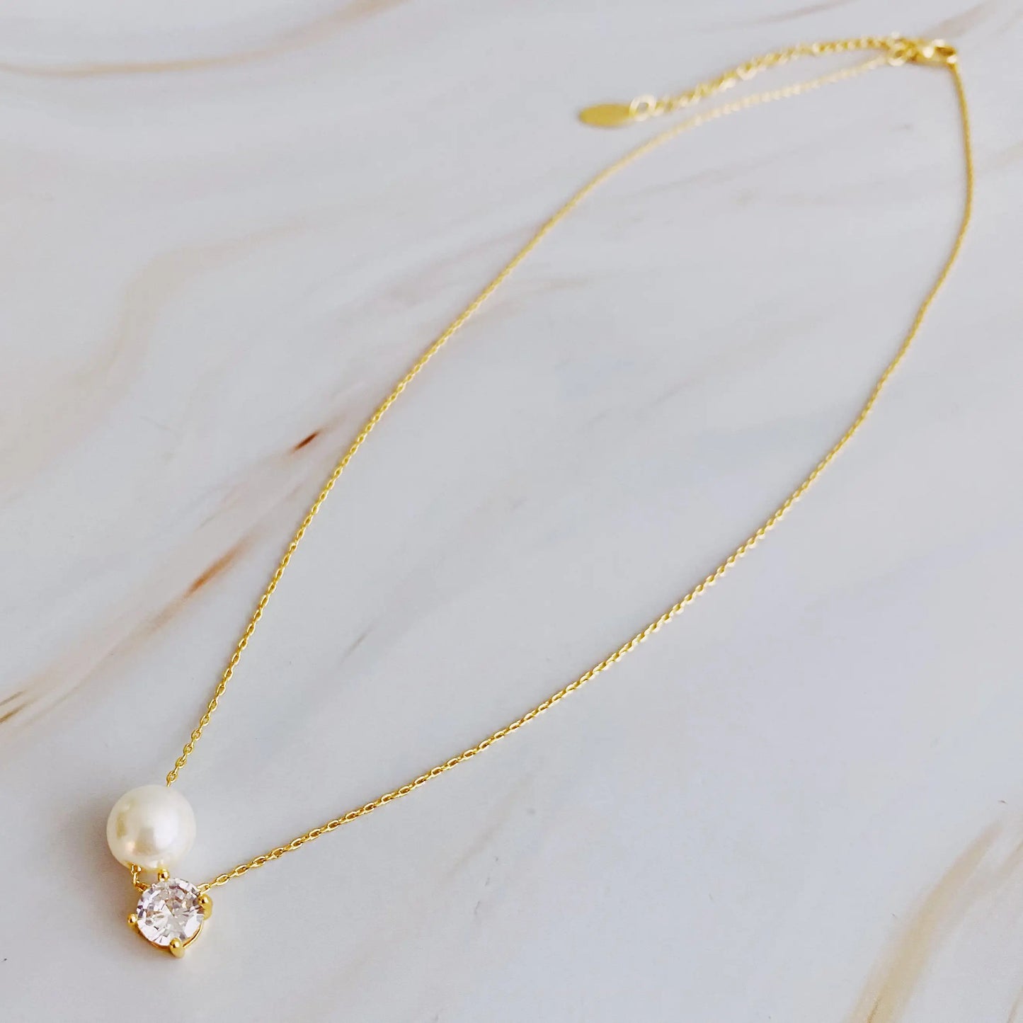 Pearl And Diamond Necklace