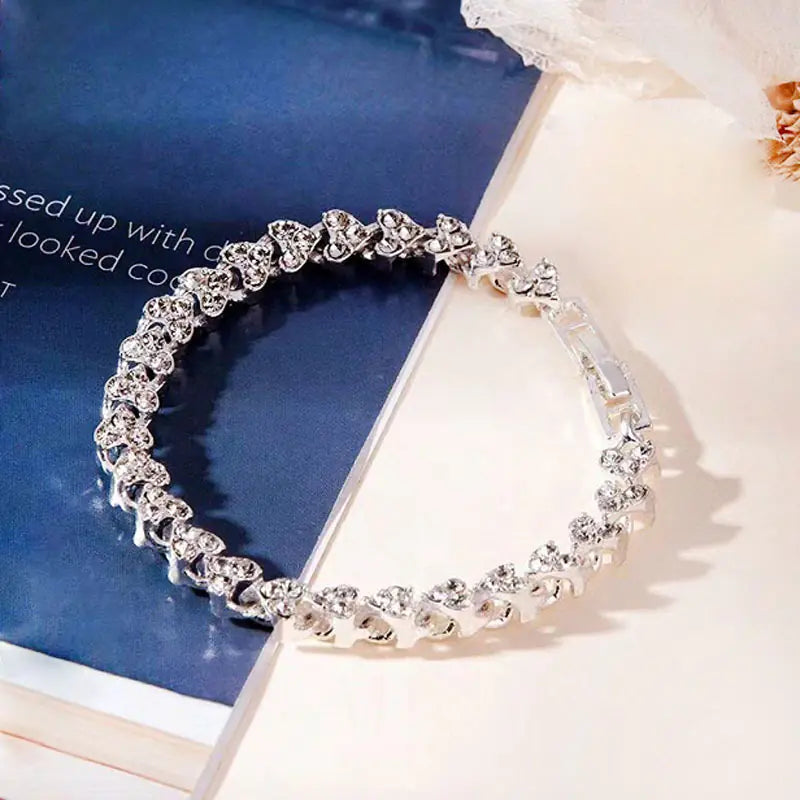 Silver & Gold Heart Bracelet