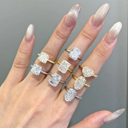 Silver Ice Zircon Ring