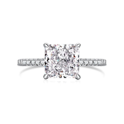 Silver Ice Zircon Ring