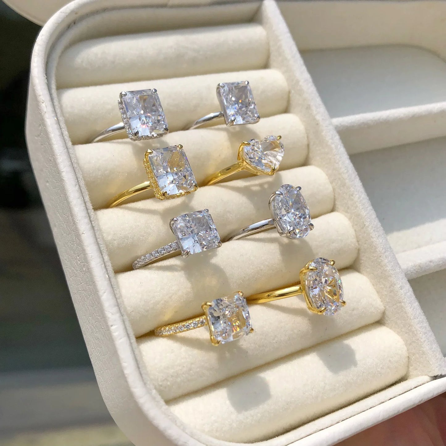 Silver Ice Zircon Ring