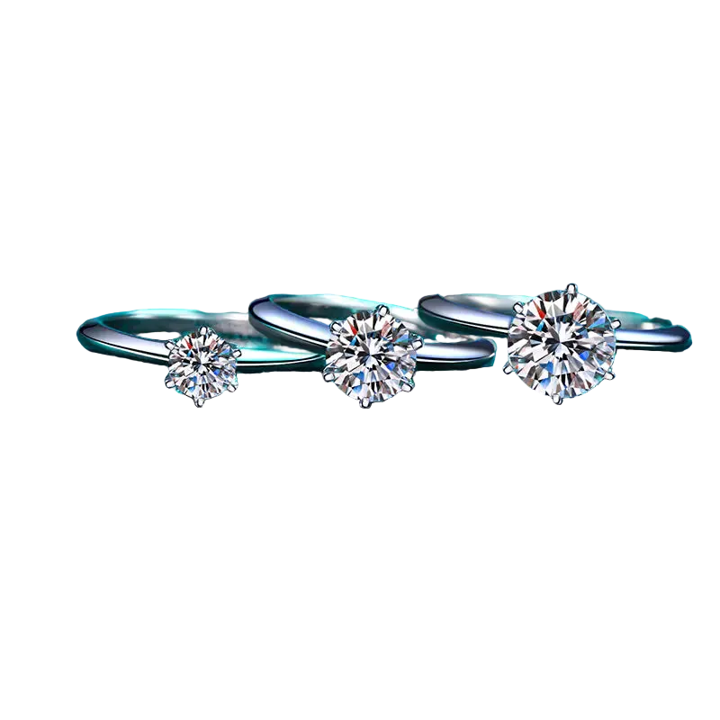 Moissanite Silver Ring