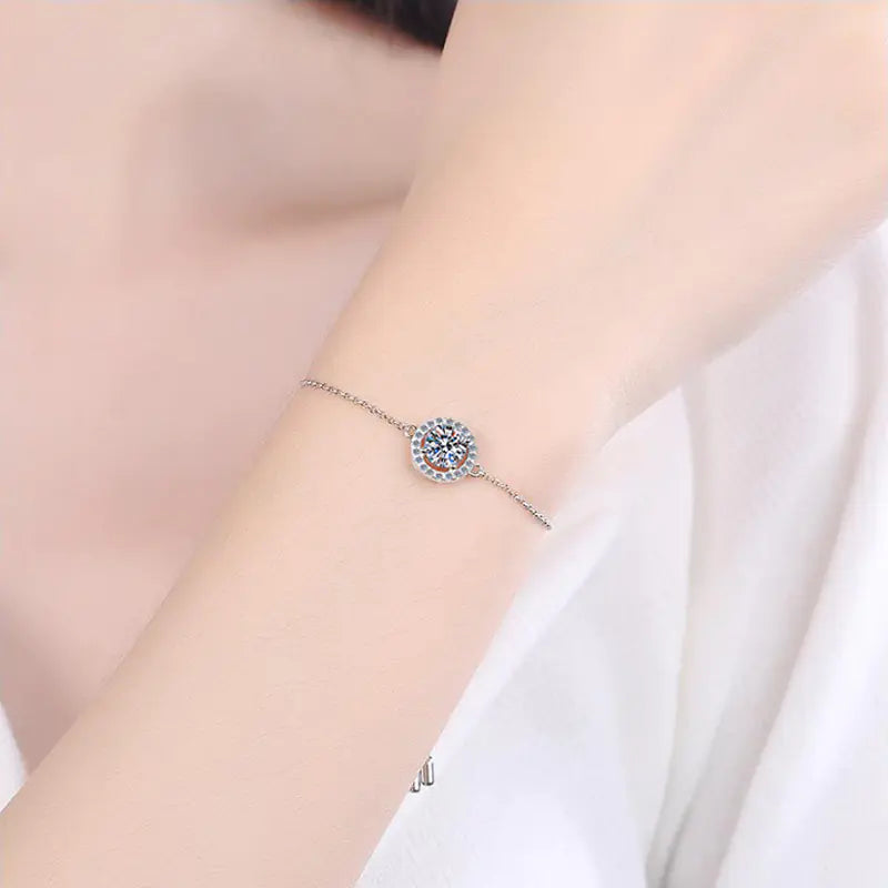 One Carat Moissanite Bracelet