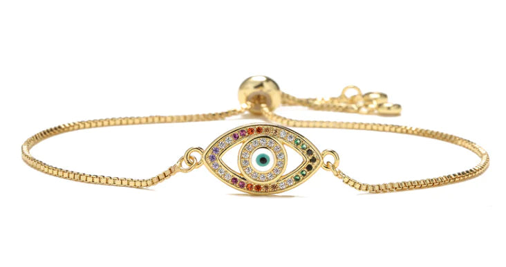 Zircon Eye Charm Bracelet