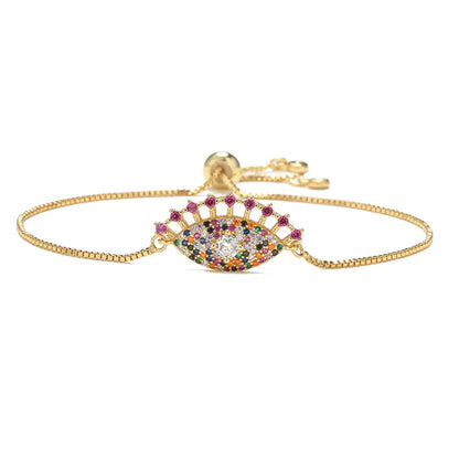 Zircon Eye Charm Bracelet