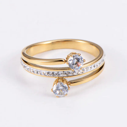 Spiral Zircon Ring