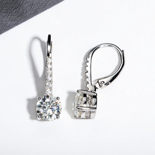 1-Carat Moissanite Earrings – Brilliant & Elegant