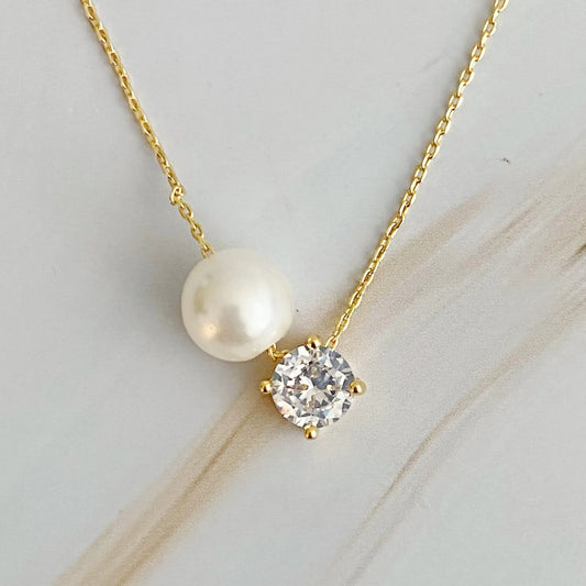 Pearl And Diamond Necklace