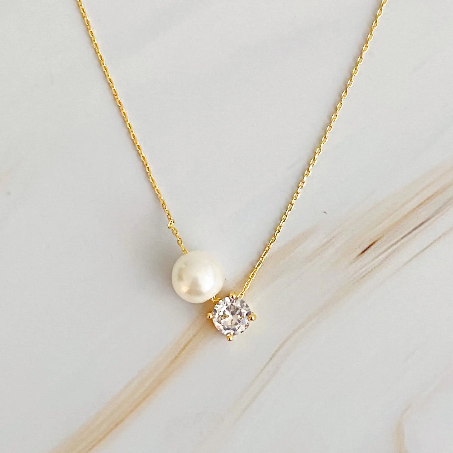 Pearl And Diamond Necklace