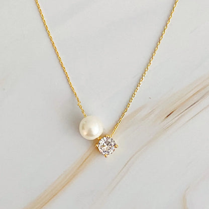 Pearl And Diamond Necklace