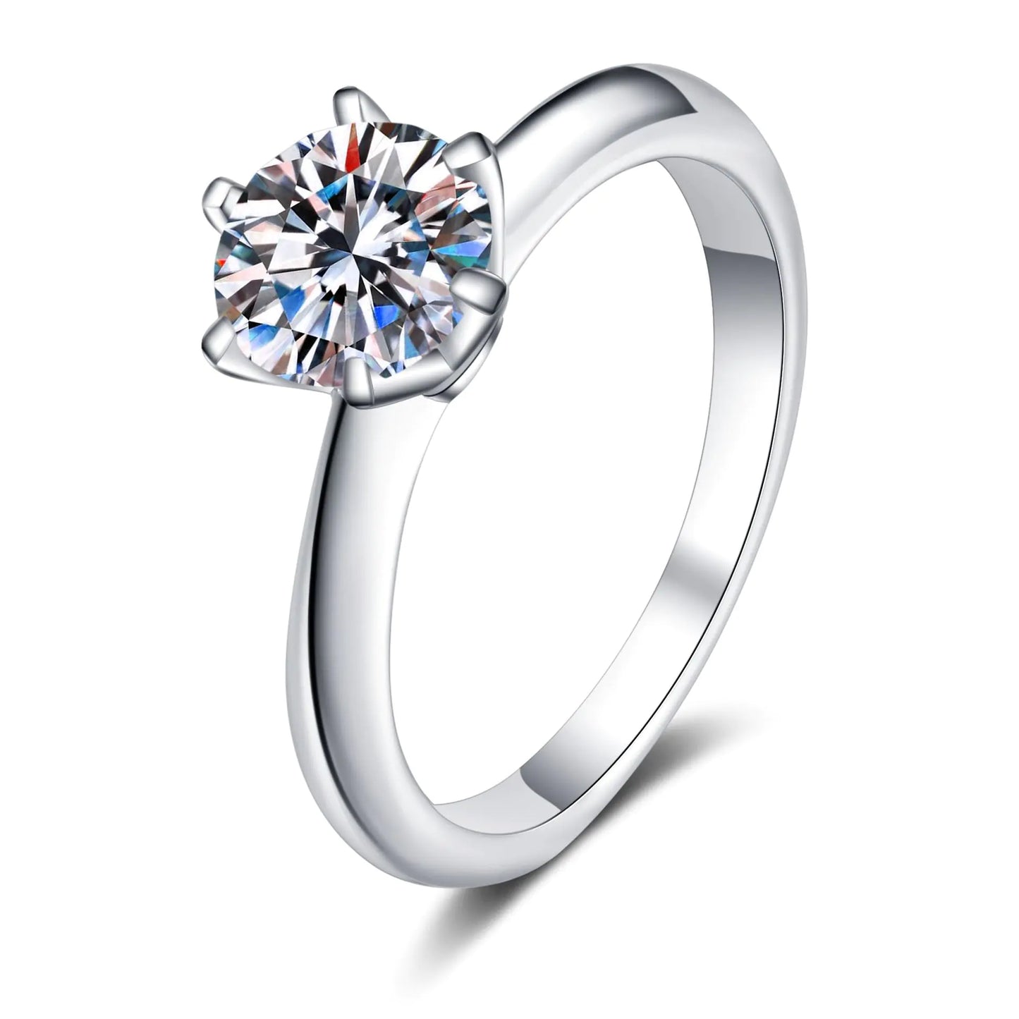 Moissanite Silver Ring