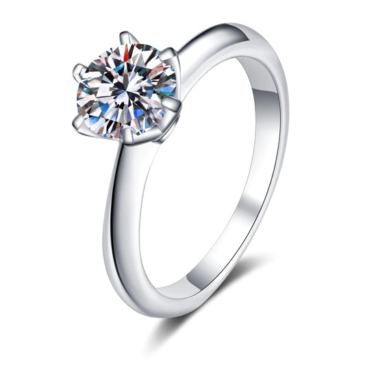 Moissanite Silver Ring
