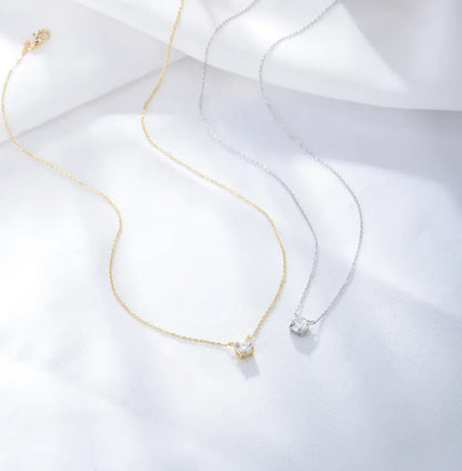 Zircon Round Pendant Necklace