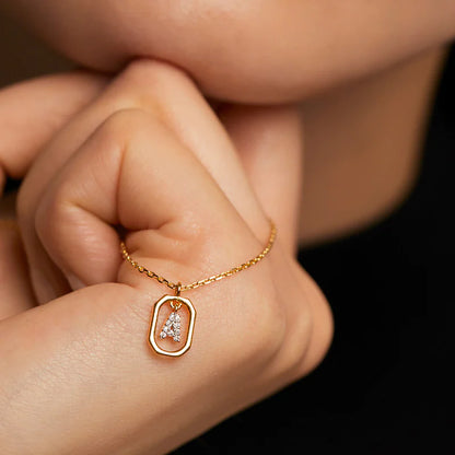 Custom Mini Letter Gold-Silver Necklace