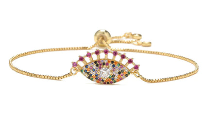 Zircon Eye Charm Bracelet