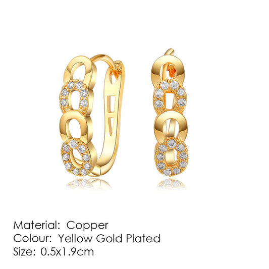 Luxury Gold-Plated Korean Earrings