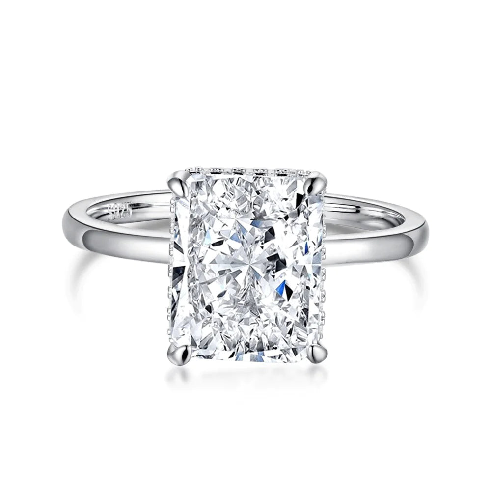 Silver Ice Zircon Ring