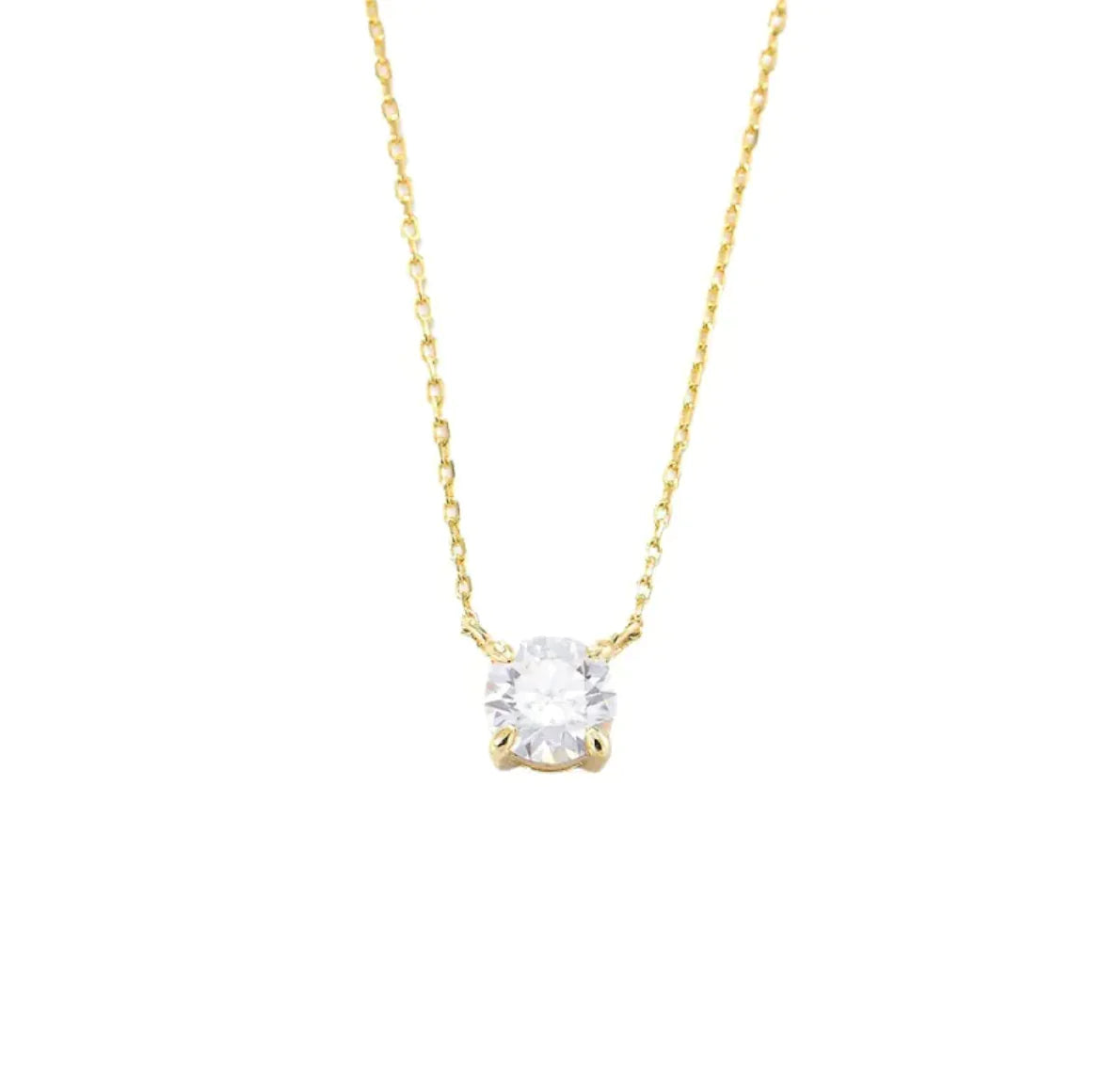 Zircon Round Pendant Necklace