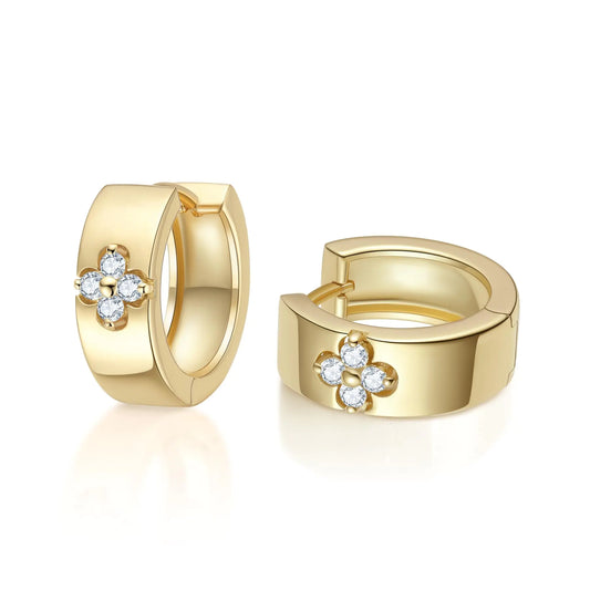 Moissanite Hoop Earrings