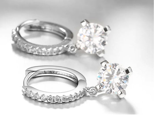 Zircon Diamond Stud Earrings