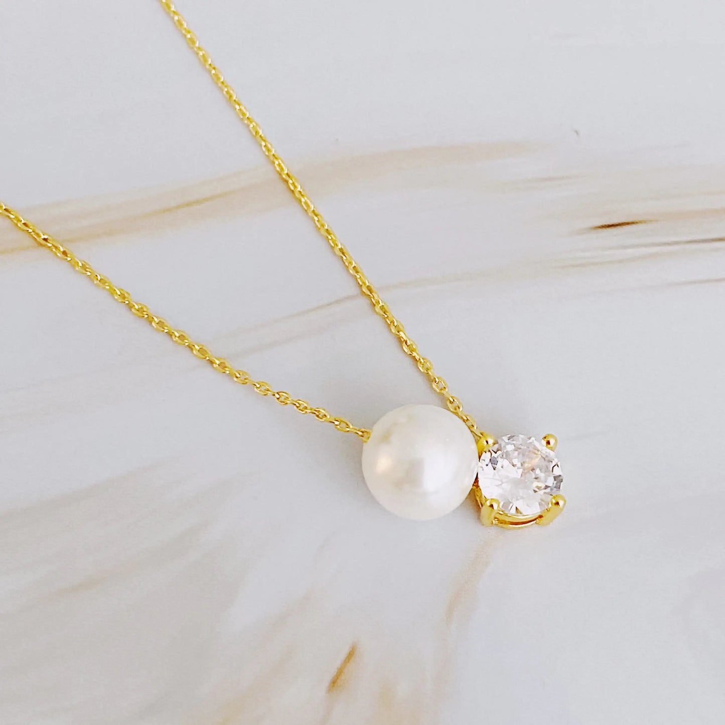Pearl And Diamond Necklace