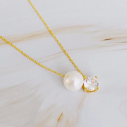 Pearl And Diamond Necklace